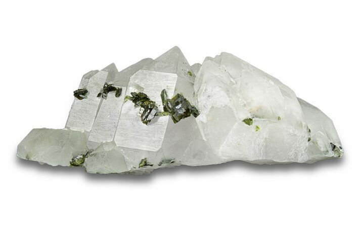 Quartz Crystal Cluster with Epidote - China #290395
